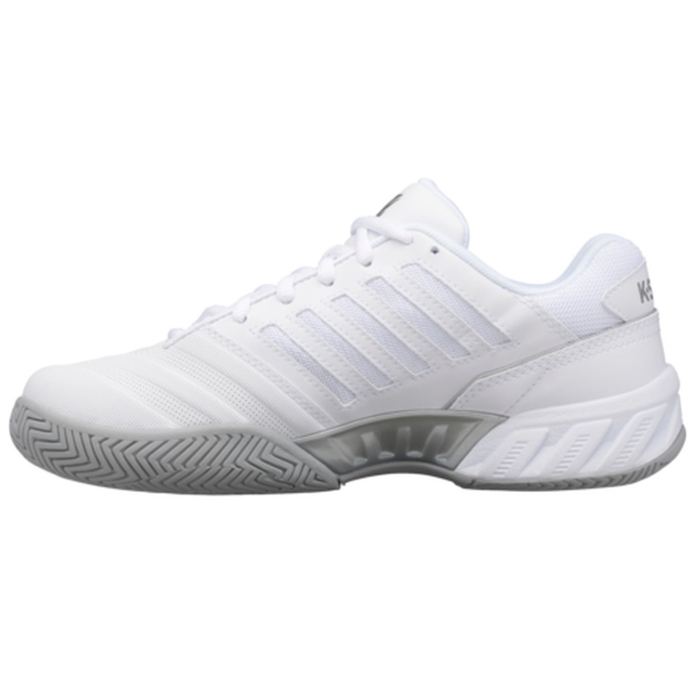 K-Swiss Junior Bigshot Light 4 Kids' Tennis Shoes (White/High Rise/Silver)